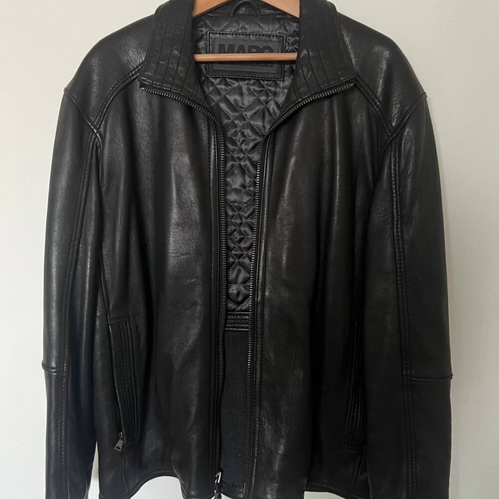 Marc New York andrew marc quilted Leather jacket coat sz L